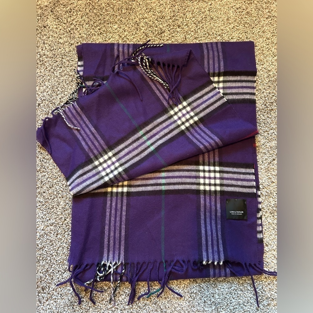 Lord and TayloR purple plaid scarf